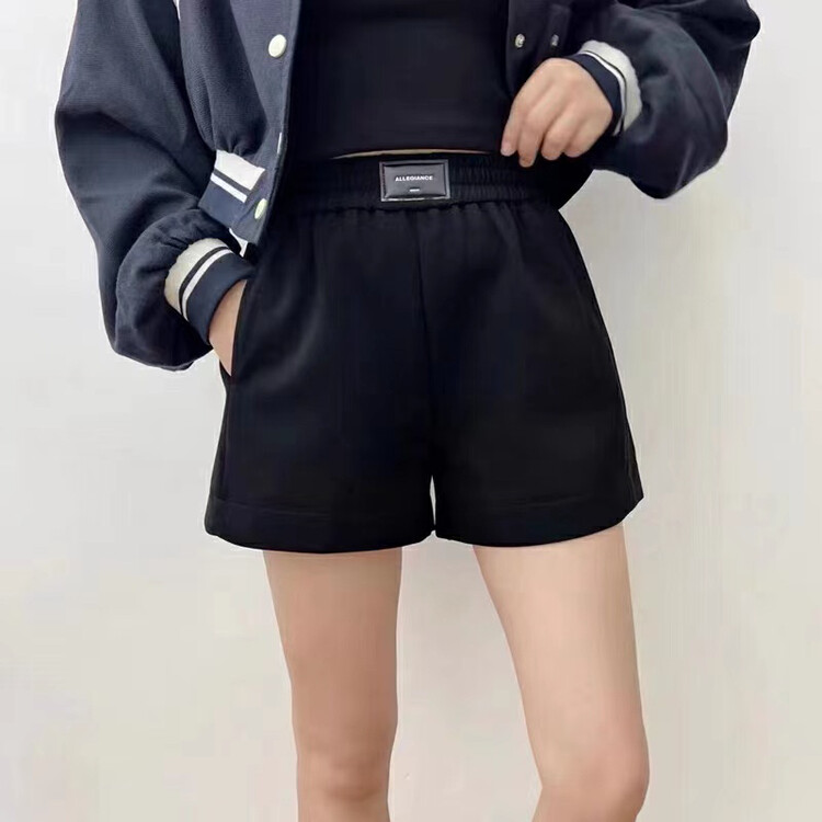 【QUEEN QUEEN】High Waist Solid Color Versatile Casual Shorts A99108# CL