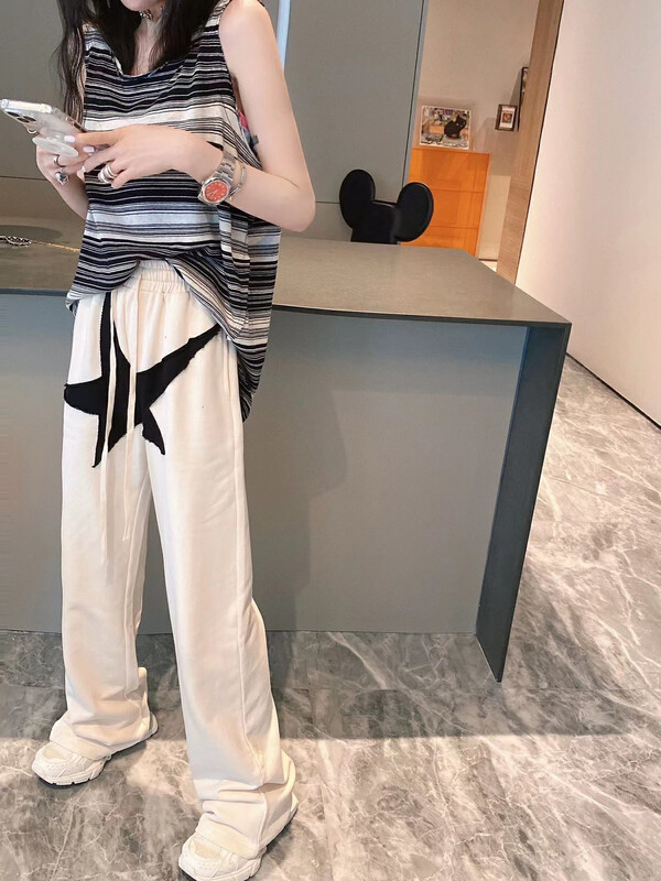 New in autumn! [YT] star patch simple casual pants K59156# PCZ