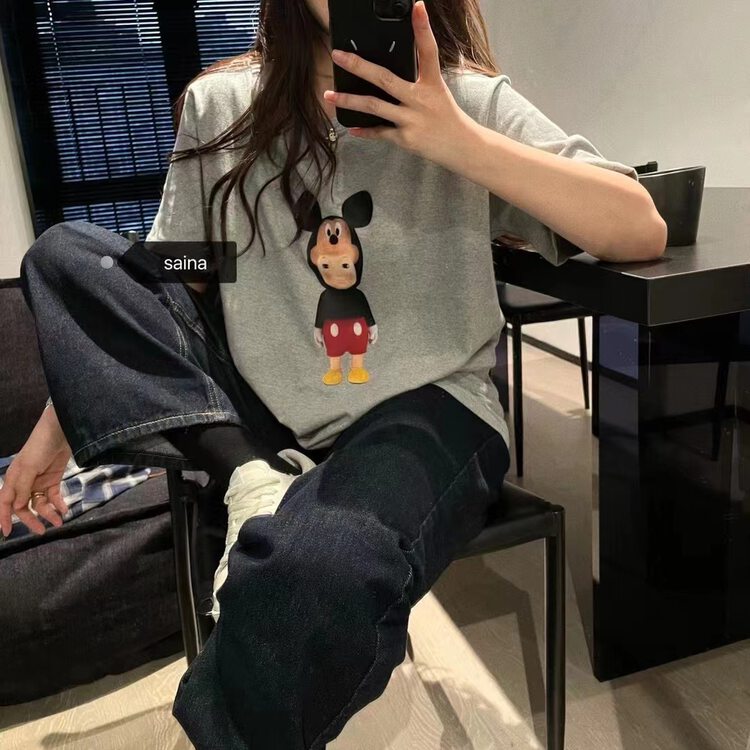 【SAINA FASHION】Cartoon print round neck all-match short-sleeved T-shirt T1187# CLS