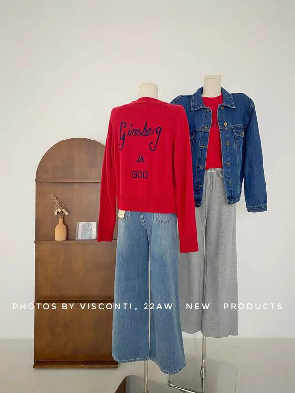 New in autumn! [C Ouni] Round neck letter printed short-sleeved T-shirt C220-S1020# GYJ