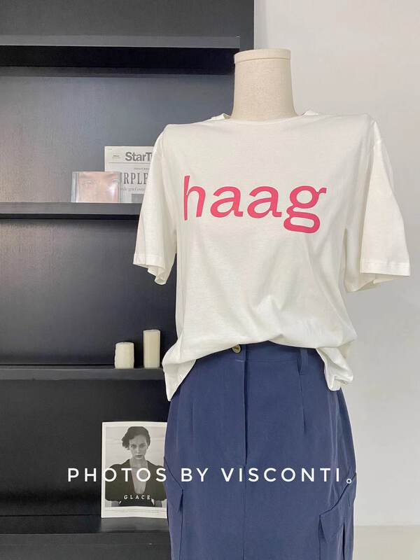 New in early autumn! [C Ouni] Letter printing creative short-sleeved T-shirt C220-T811# GYJ