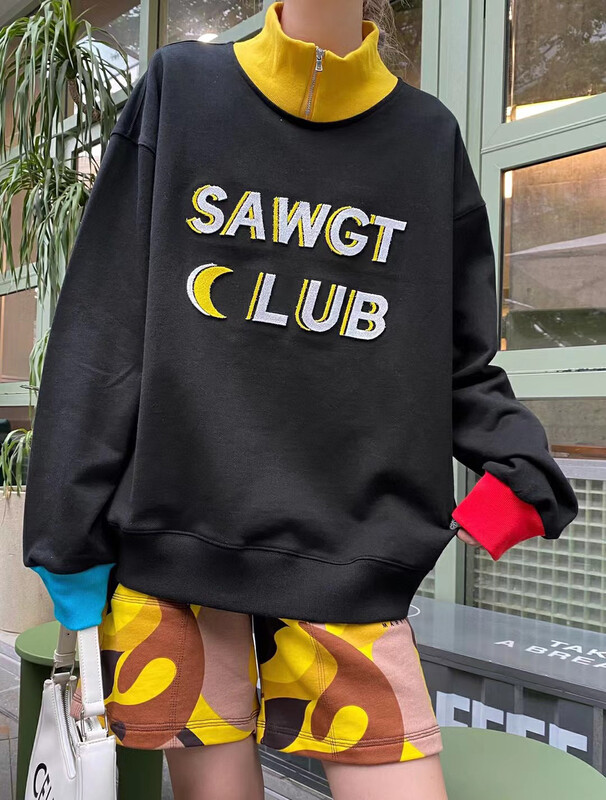 New in autumn! [YT] Letter Print Loose Sweater WY58163# PCZ
