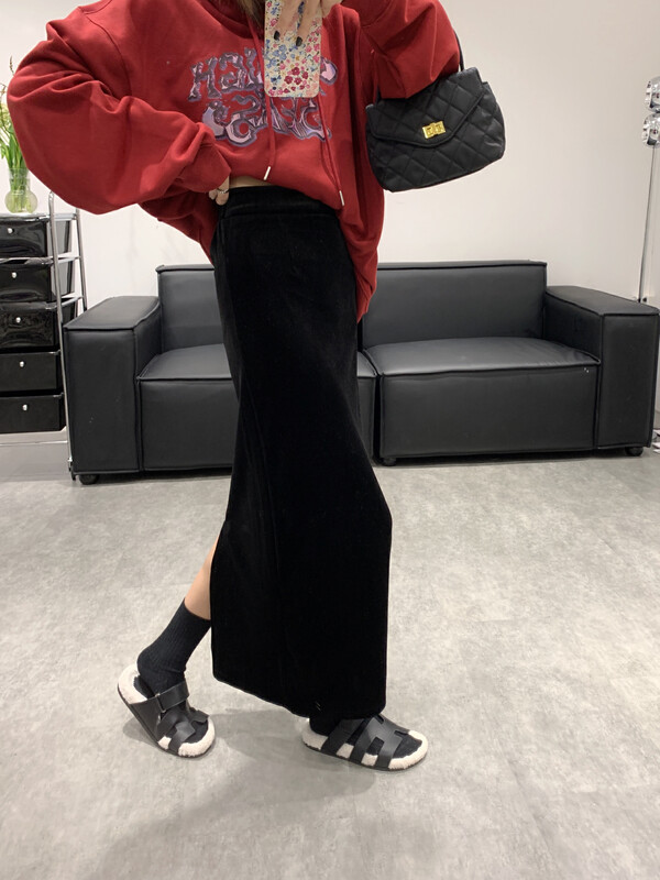 【VANESSA】Slim mid-length simple skirt 8035# OZQ