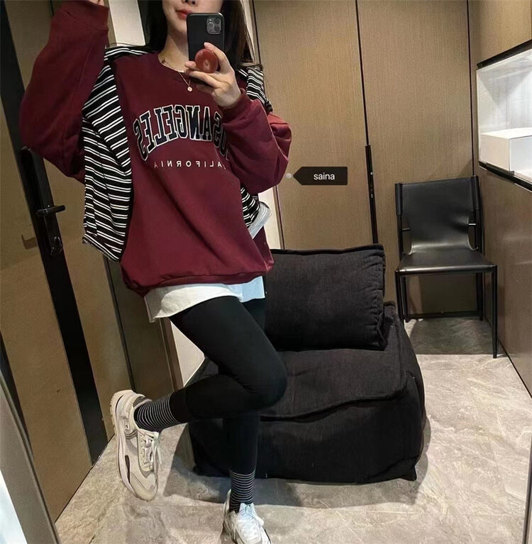 New in winter!【SAINA FASHION】Korean version all-match letter loose casual sweater W1018# CLS