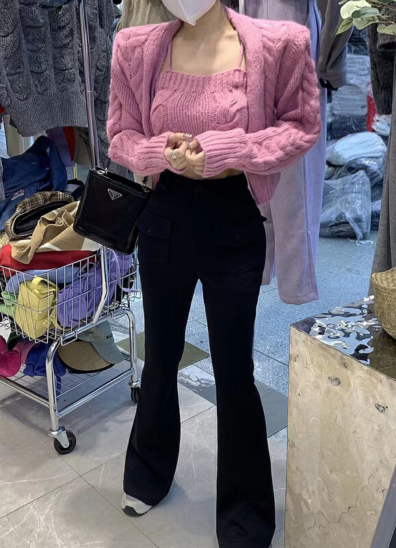 New in winter! [MINI NI] Basic Versatile Vest + Fashionable Simple Knit Cardigan Suit 9270# PCZ