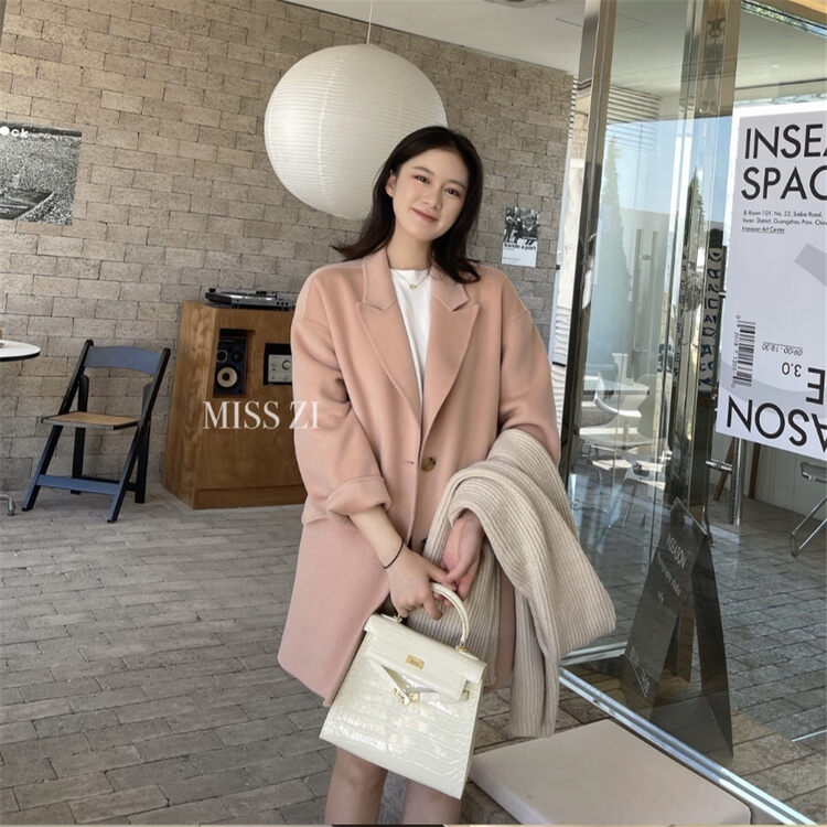 [MISS ZI] Exclusive custom Korean style suit full wool wool coat high quality full wool exclusive custom dyeing powder 2221