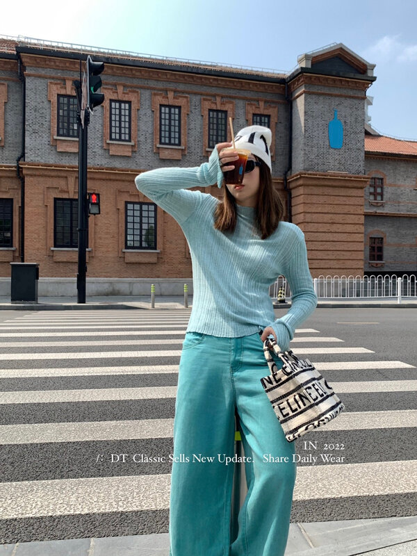 【DT CLASSIC】Basic Versatile Comfortable Crew Neck Bottoming Shirt (9% Wool) M5042# JHY