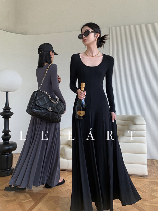 【LE LART】Designer style mopping modal cotton dress (long dress) YS1-LL5627# JHY