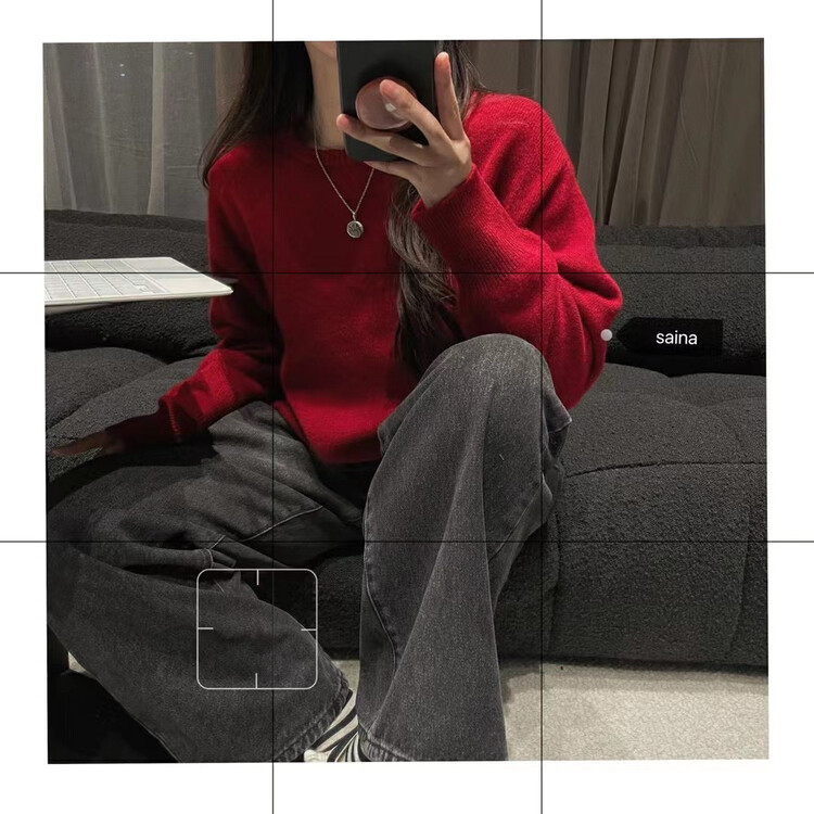 New in autumn!【SAINA FASHION】Simple solid color round neck all-match knitted sweater 22098A# CLS