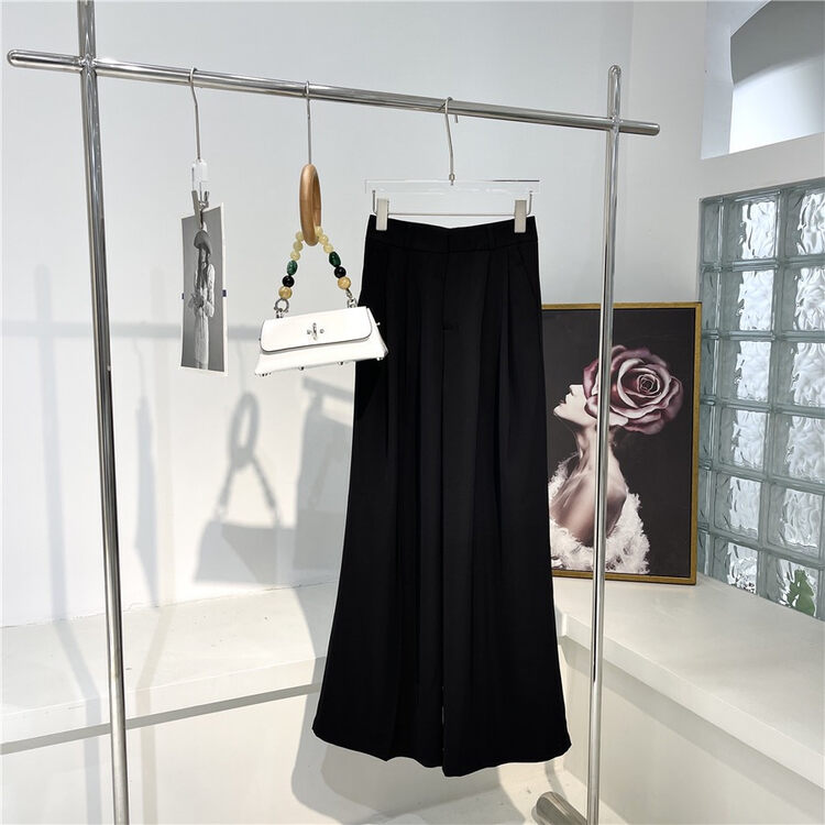 New in early autumn! [WHITE] Korean version of solid color wide-leg casual pants YS1-10558# GYJ