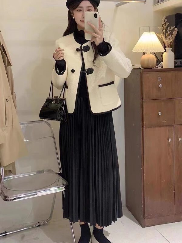 【SUSAN】Temperament contrast color high-quality short coat 85057# LSW