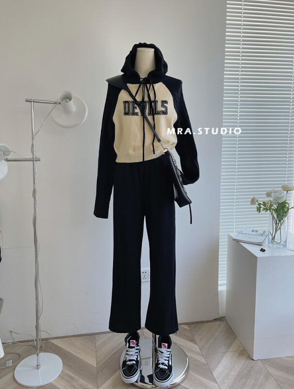 Original price 55.27! [MRA] Korean fashion all-match zipper casual pants XJ2363