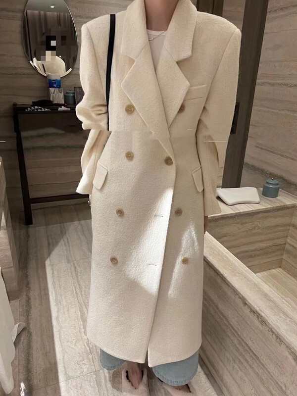 New in winter!【MINI NI】Temperament and fashion double breasted coat 7310# PCZ