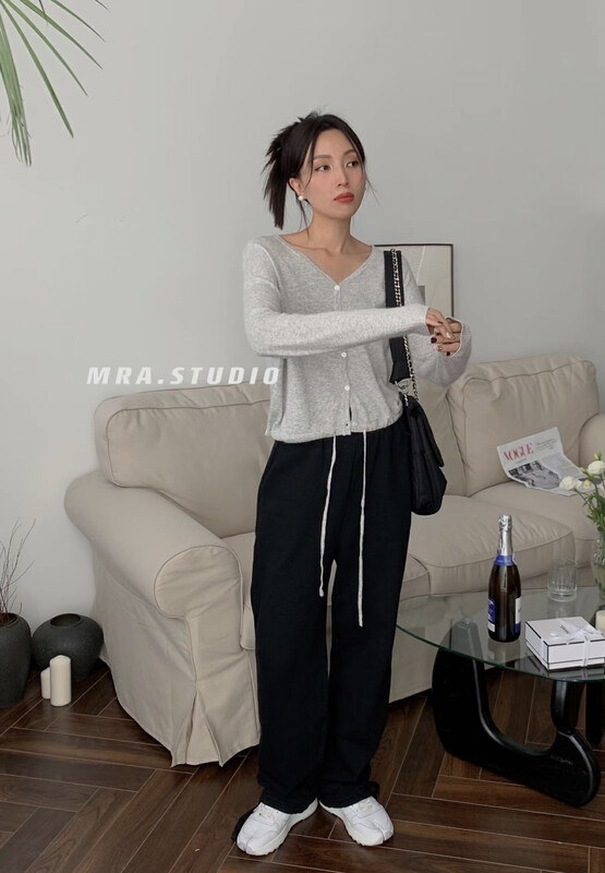 Original price 88.99! [MRA] Korean version all-match terry cotton casual pants XJ2362# CQW