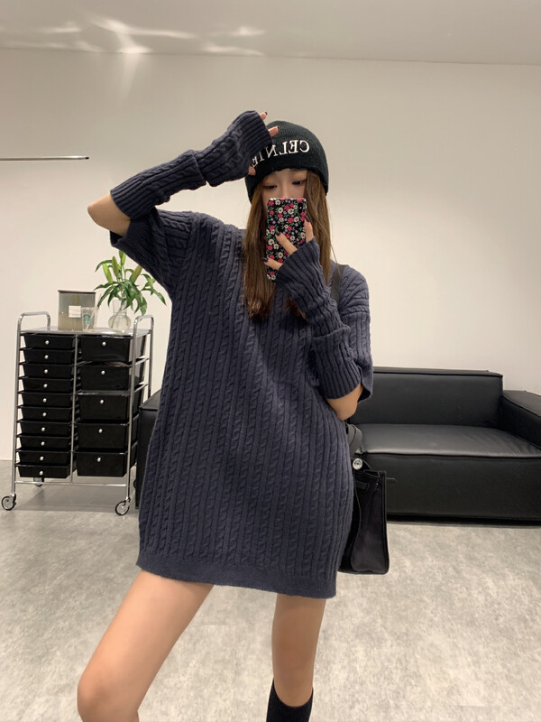 【VANESSA】Simple solid color versatile warm sweater (matching sleeves) 8005# OZQ