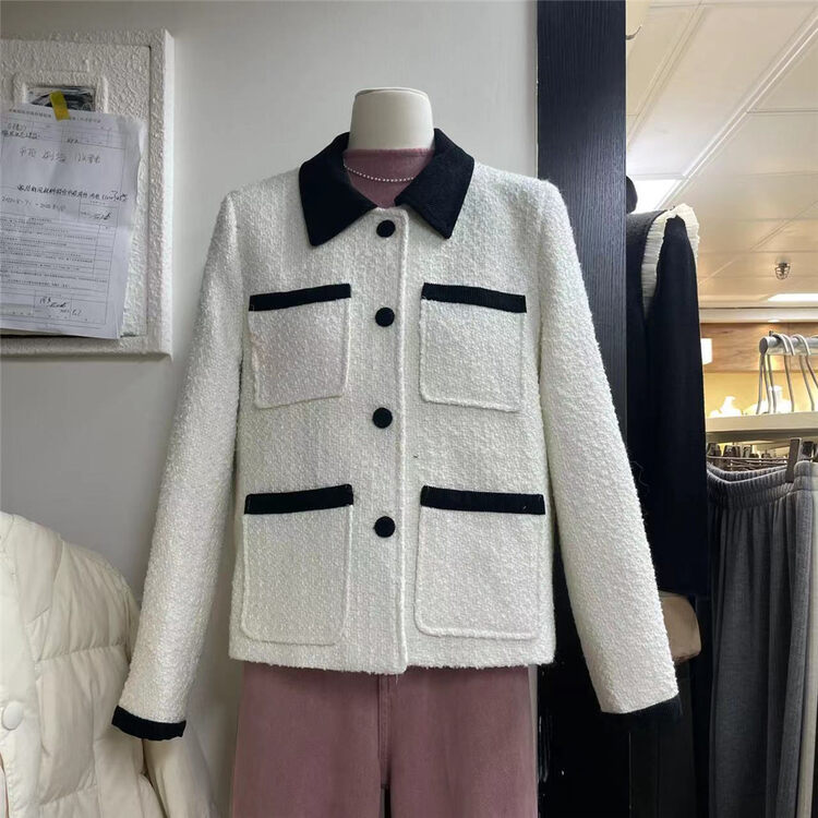 【SUSAN】Temperament Contrast Color Small Fragrance Short Jacket 85059# LSW