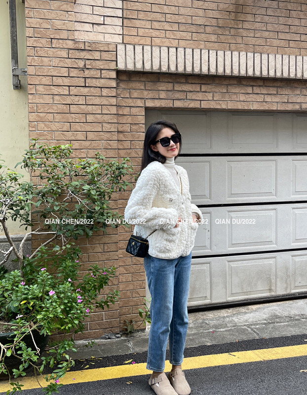 【MISS ZI】Qianchen winter granule small fragrance coat short coat (good texture of fur) 42JA125# CQW