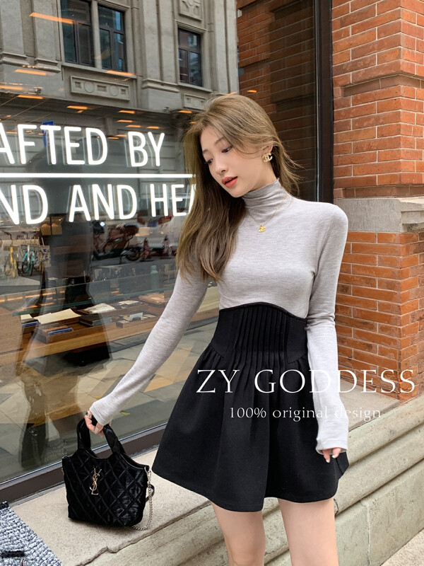 [ZY] Design cashmere high waist and thin small umbrella skirt cake skirt skirt (giant thin waist) 28160