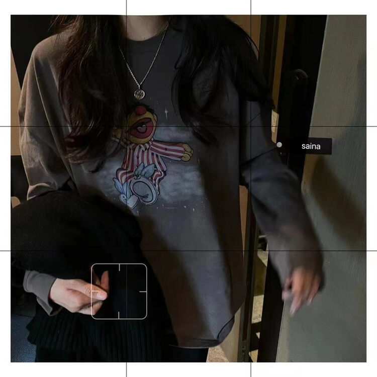 【SAINA FASHION】Funny Clown Print Fashion Long Sleeve T-Shirt T1212# CLS