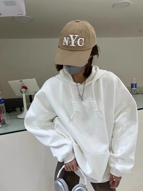 【Blue Show】Korean Hooded Loose and Comfortable Sweater 6286-2# LSW