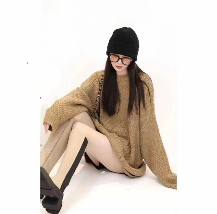 New in autumn! [MINI NI] Round neck loose all-match knitted sweater 9257# PCZ