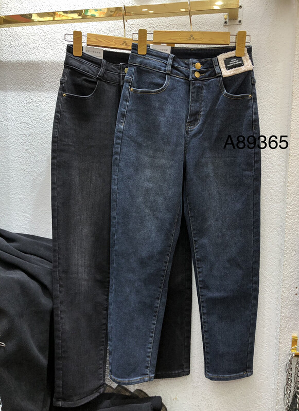 【QUEEN QUEEN】New Simple and Versatile Casual Jeans A89365# CL