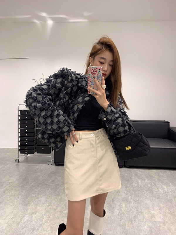 【VANESSA】All-match velvet A-line skirt 8013# OZQ