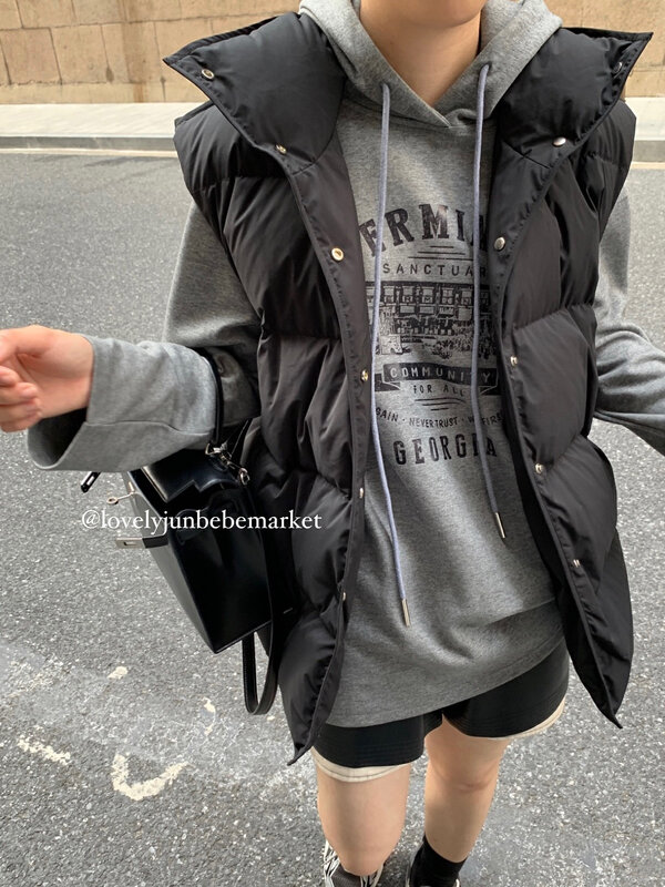 [DT CLASSIC] Stand Collar Loose Versatile Vest Warm Down Jacket (White Duck Down 90%) 5204# JHY