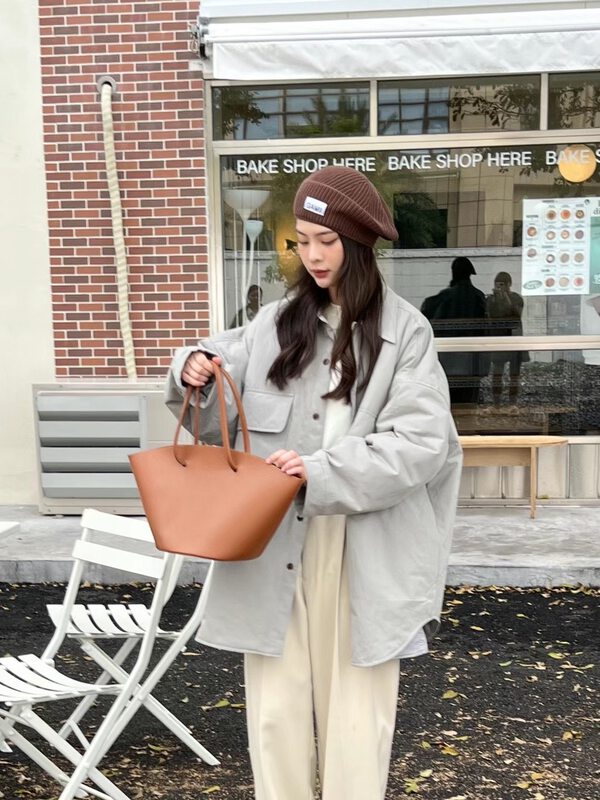 【SANBARA】Korean style simple double-pocket thermal padded jacket 9729# LSW
