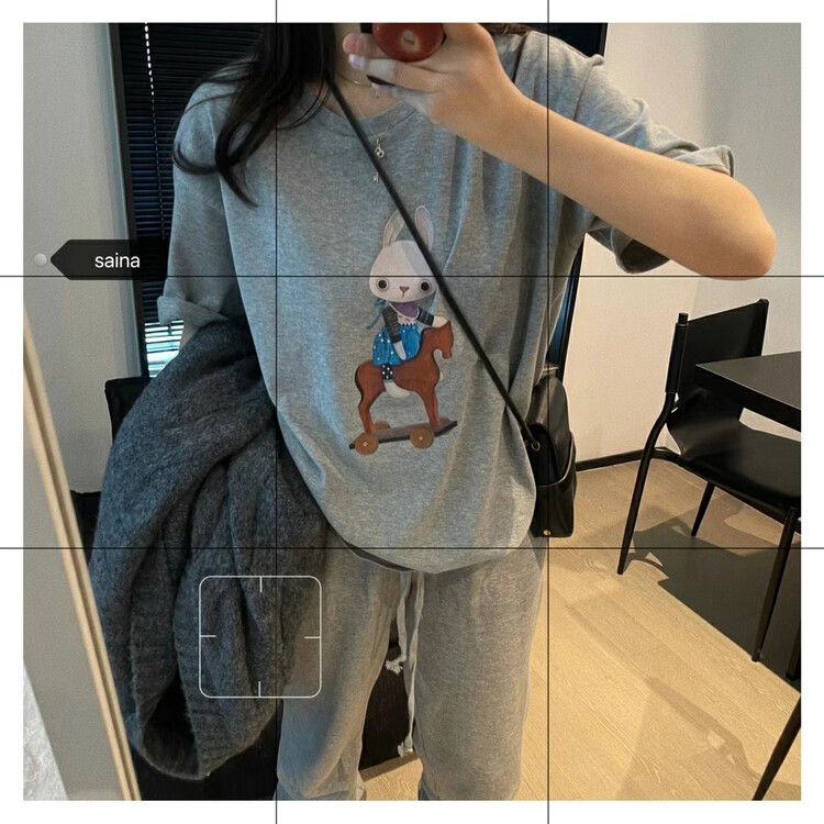 New in autumn! [SAINA FASHION] Simple round neck cartoon print short-sleeved T-shirt T1203# CLS