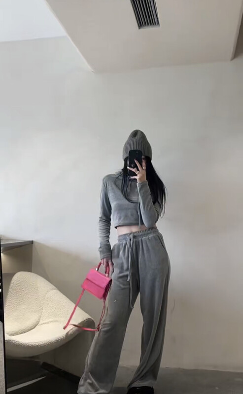 [MINI NI] Hooded Short Long Sleeve T-Shirt + Home Drawstring Casual Pants Set 9413# PCZ