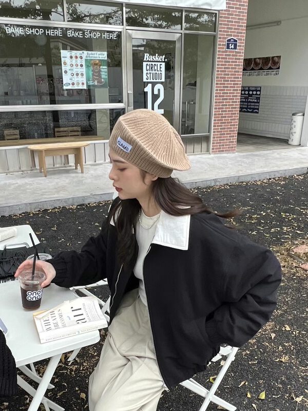 【SANBARA】Contrast color zipper versatile short jacket 9726# LSW