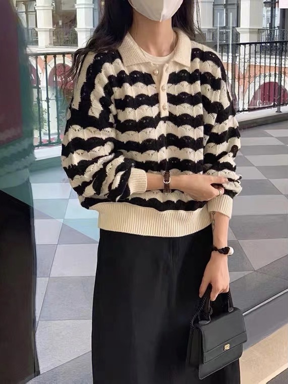 New in autumn! [SUSAN] Versatile fashion striped sweater 81920# LSW