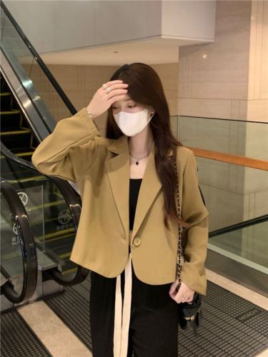 Temperament fried street long-sleeved small suit jacket autumn  new loose short temperament fashion suit tide ins