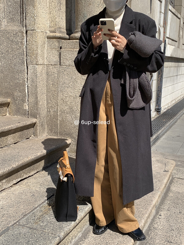 【6-UP】Korean style fashion coat (with belt) 69331# CQW