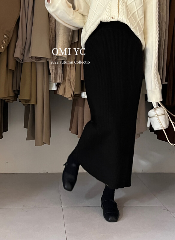 【O MI】 Thickened pit knitted skirt YS8210# ​​FHX