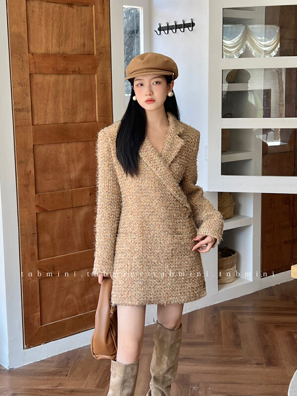 【TABMINI】French style mid-length suit (with 30% wool) D11231-G# WPL