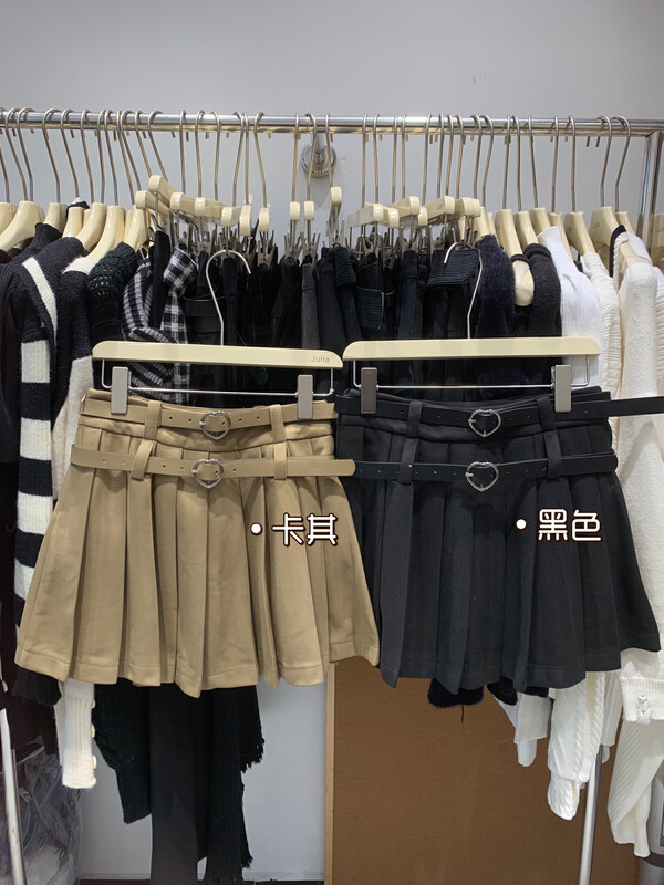 【JULIA】Temperament Versatile Pleated Skirt (with Belt) 606-1# PCZ