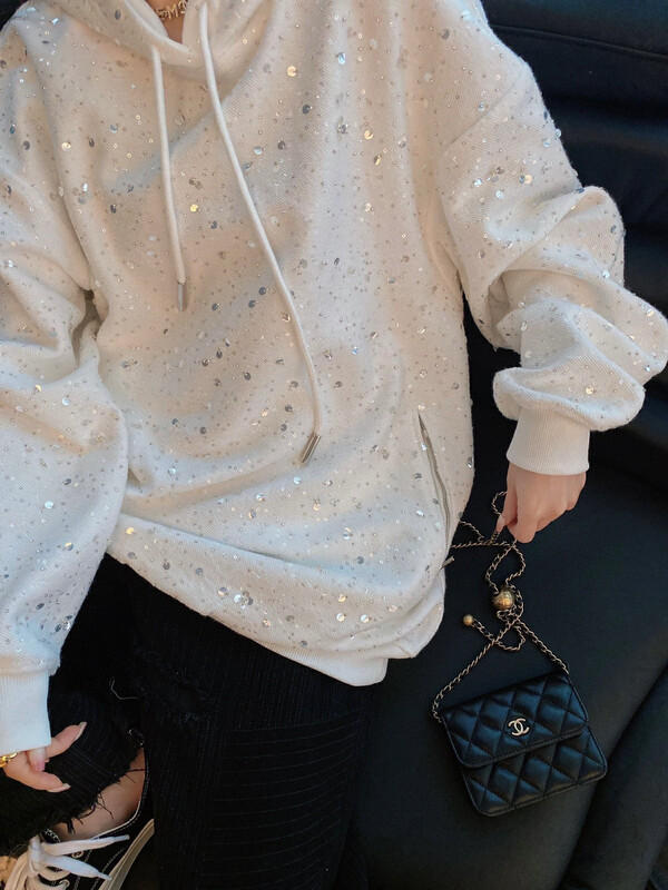 【YT】Fashionable Korean Design Sequin Hoodie WY58234# PCZ