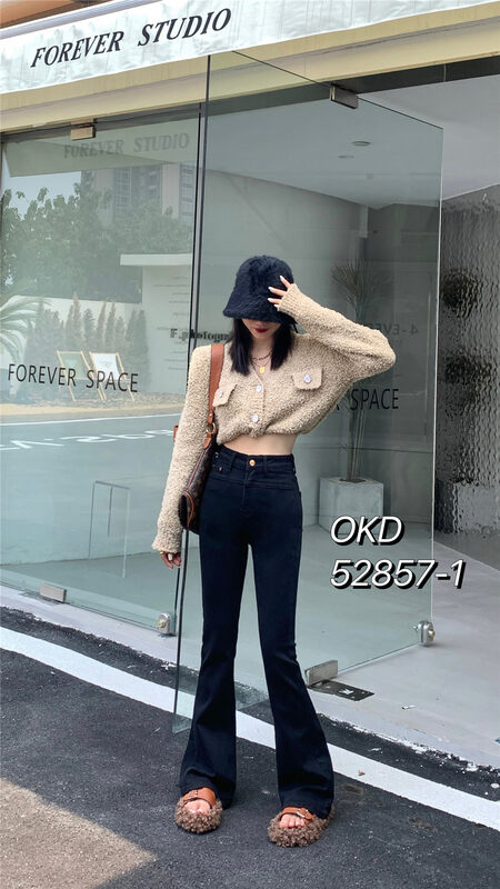 New for winter!  【OKD】Super-stretch Micro-Flare Design Slim Fit Jeans 52857-1# GY