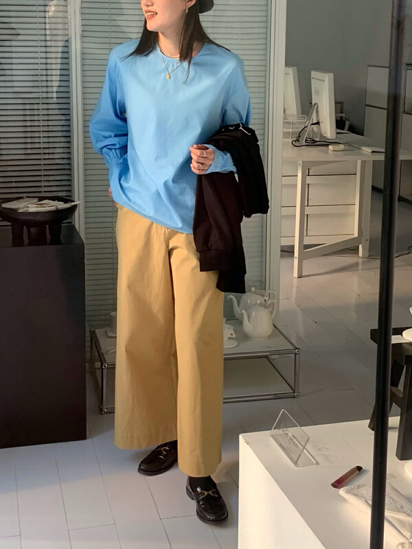 [TRUSTME] Big-name Simple Versatile Neat Color Shirt 67700