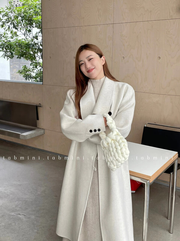 【TABMINI】Korean simple commuter fashion coat (with belt) Q11254-G# WPL