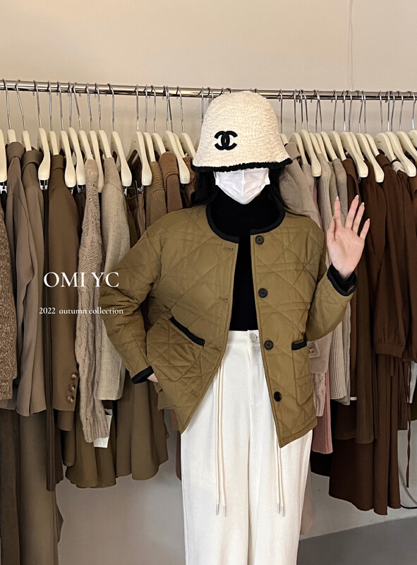【O MI】Winter Korean casual round neck warm short jacket 33710# FHX