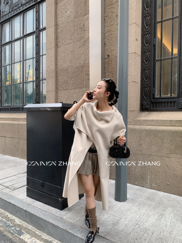 【CZ ZHANG】High-end design versatile long wool coat 22006# JHY