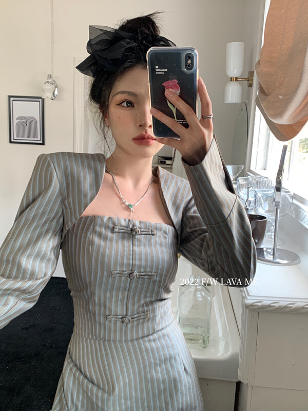 【BENYAN】Coat wrap chest two-piece suit 6238