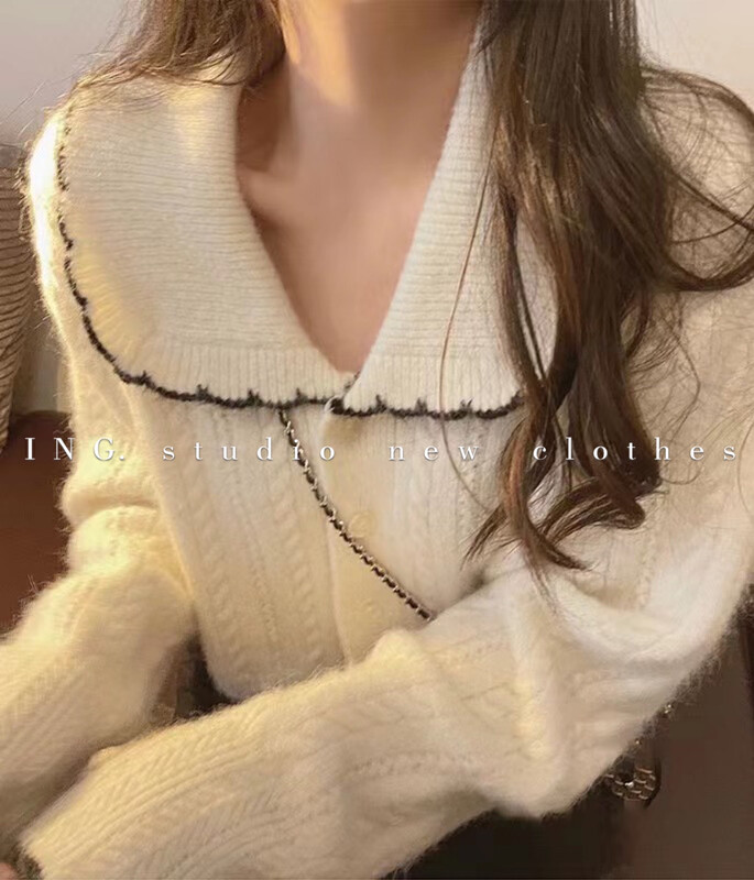 [ING] Korean Lazy Twist Design Knitted Warm Sweater w3641# FHX