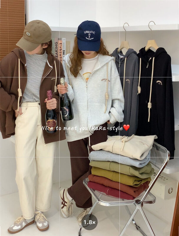 [HIIOIO] Letter Hooded Loose Western Style Short Jacket 5635# LSL