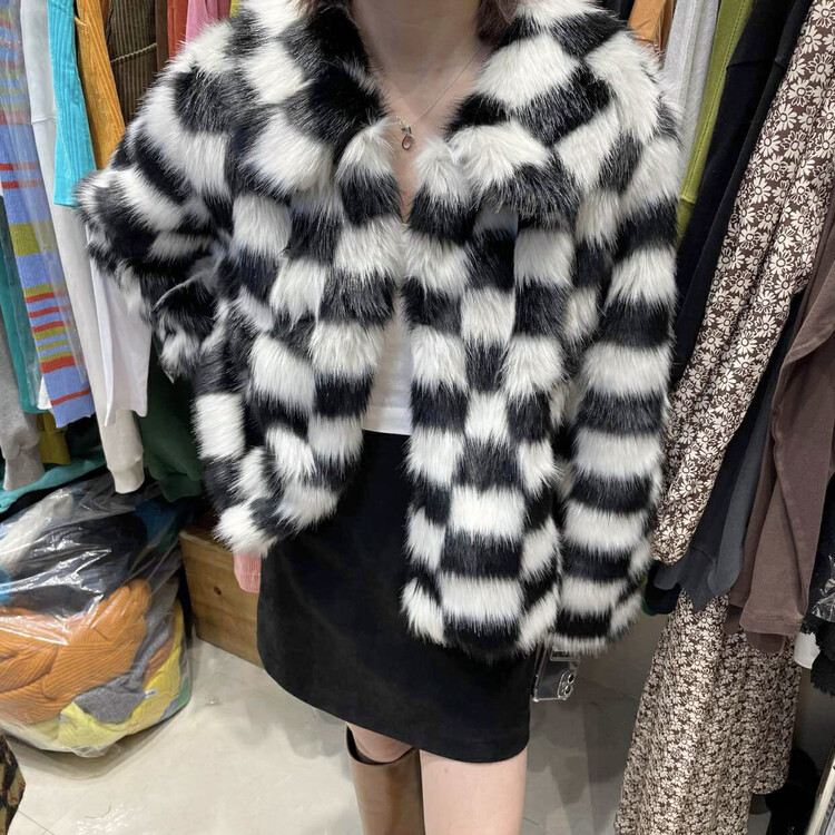 New in early winter! [TRUSTME] plaid temperament warm short coat 20810# YYW