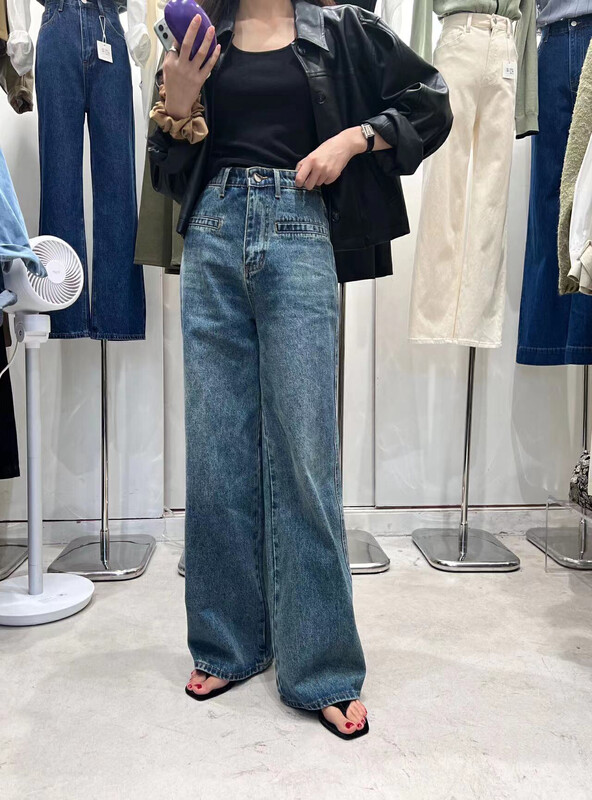 New in autumn!【VIVIS TYPE】Korean version of retro all-match jeans 9638# HJY
