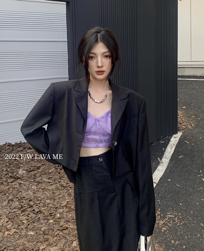 【BENYAN】Purple Flocking Camisole/Sling 6321